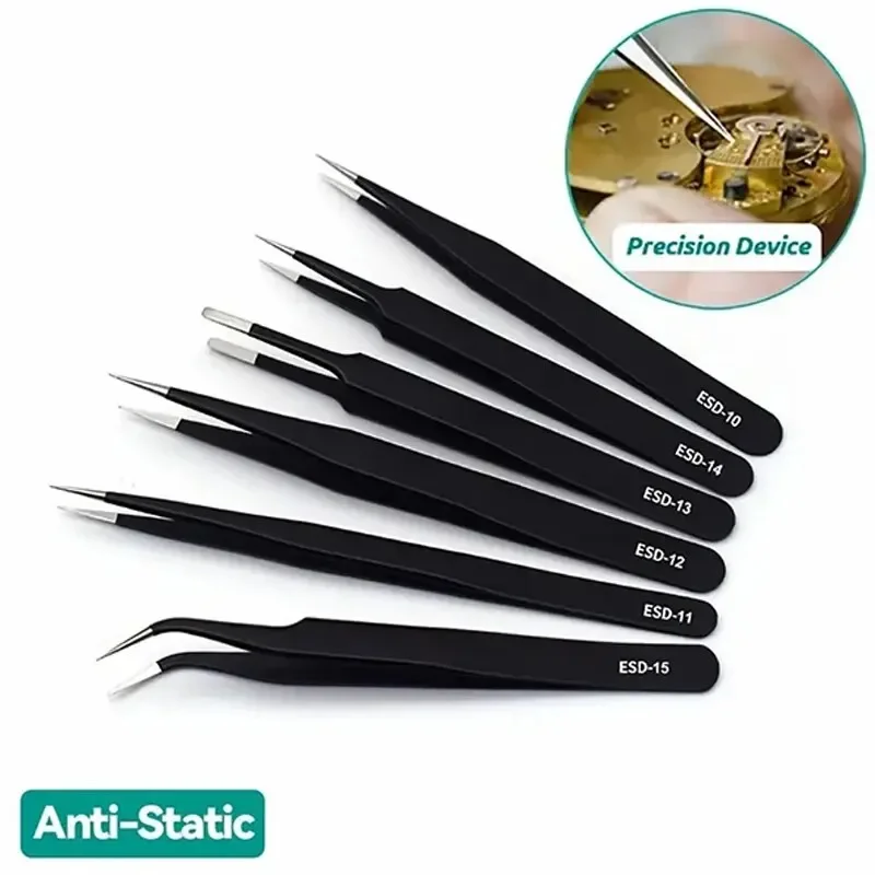 6 pz Pinzette Lunghe di Precis - Electronics Repair Tools recensione e prezzo