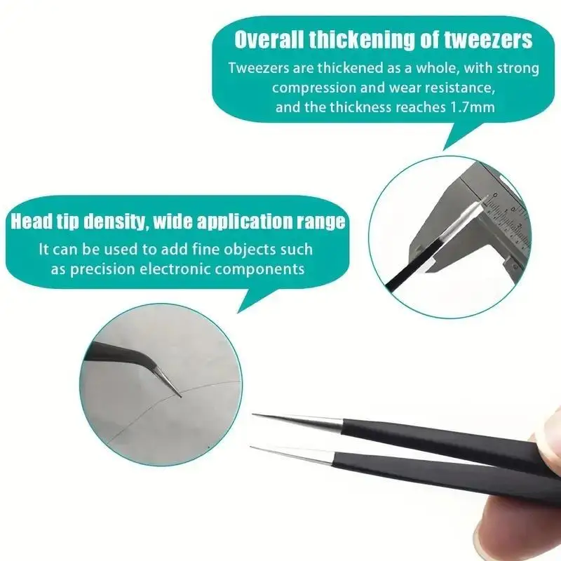 6 pz Pinzette Lunghe di Precis - Electronics Repair Tools recensione e prezzo